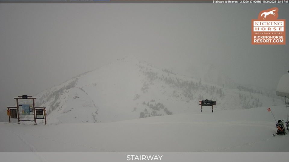 Kicking Horse webcam October 24th, 2023.<p>Kicking Horse Mountain Resort</p>