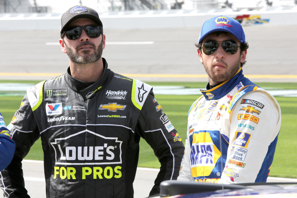 Will Jimmie Johnson and Chase Elliott be the only Hendrick drivers who make the playoffs? (Getty)