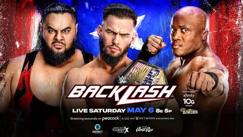 wwe backlash 2023 austin theory vs bronson reed vs bobby lashley