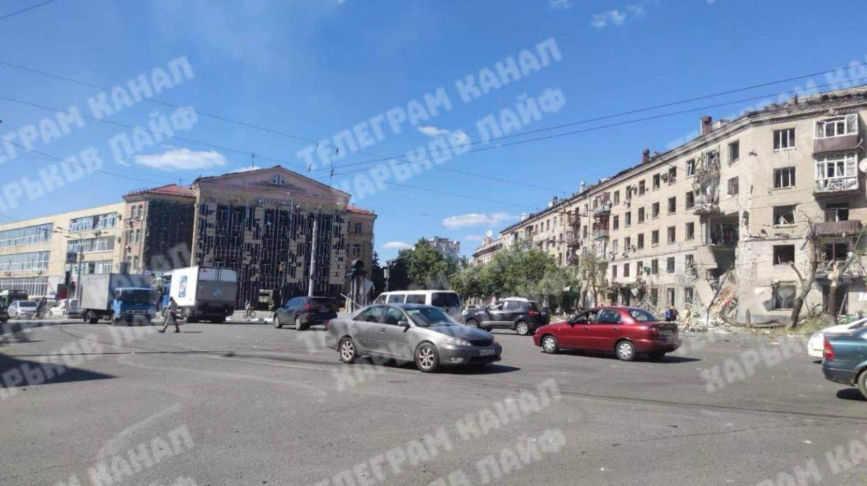 The aftermath of Russian attacks on Kharkiv on 22 June. Photo: social media