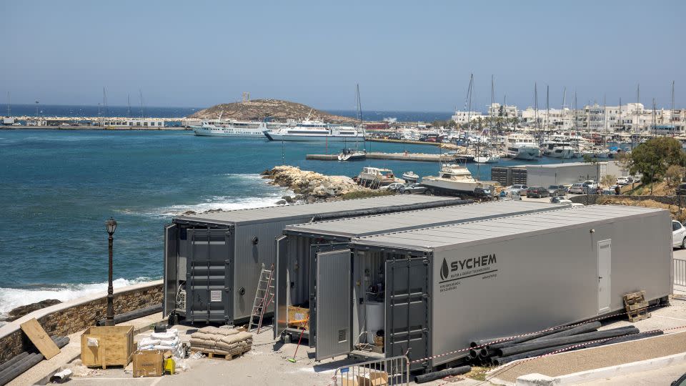 Temporary desalination units on the island of Naxos, Greece. - Stelios Misinas/Reuters