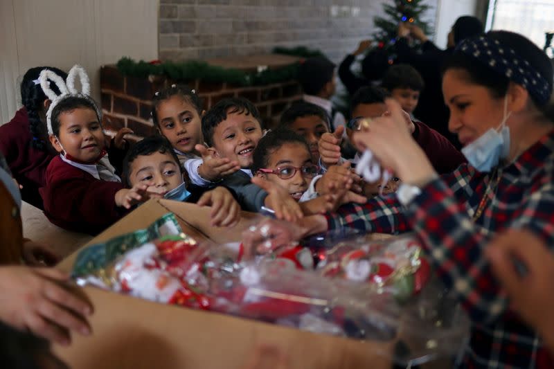 Preparations for Christmas season, in Gaza