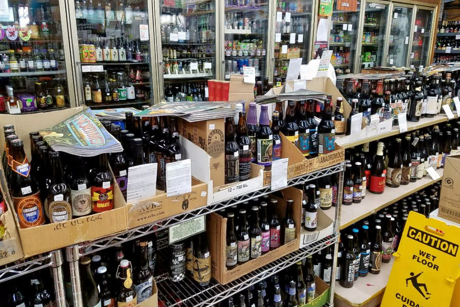 <b>Photo: lindsay b./<a href="https://yelp.com/biz_photos/ledger-liquor-store-berkeley?utm_campaign=38aa2d80-15b3-4c8b-aa6c-d02028621fdf%2Cfb9909b1-49fa-41fa-9258-af677034f823&utm_medium=81024472-a80c-4266-a0e5-a3bf8775daa7" rel="nofollow noopener" target="_blank" data-ylk="slk:Yelp;elm:context_link;itc:0;sec:content-canvas" class="link ">Yelp</a></b>