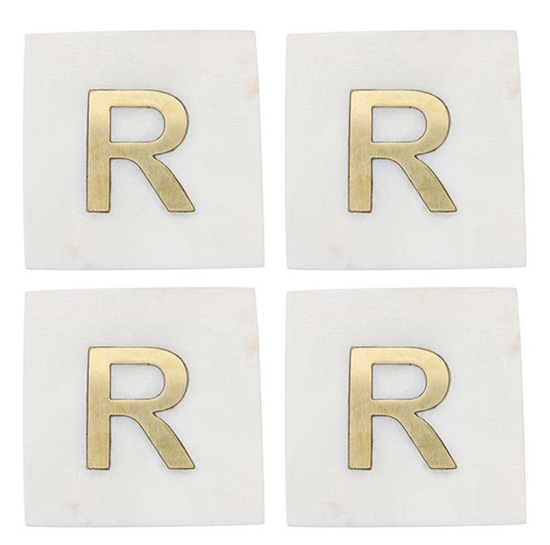 Be Home Set of 4 Monogram Marble Coasters. Image via Nordstrom.