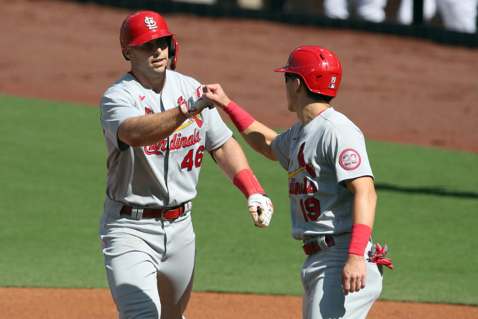 Paul Goldschmidt powered the Cardinals to a Game 1 win over the Padres. (Photo by Rob Leiter/MLB Photos via Getty Images)