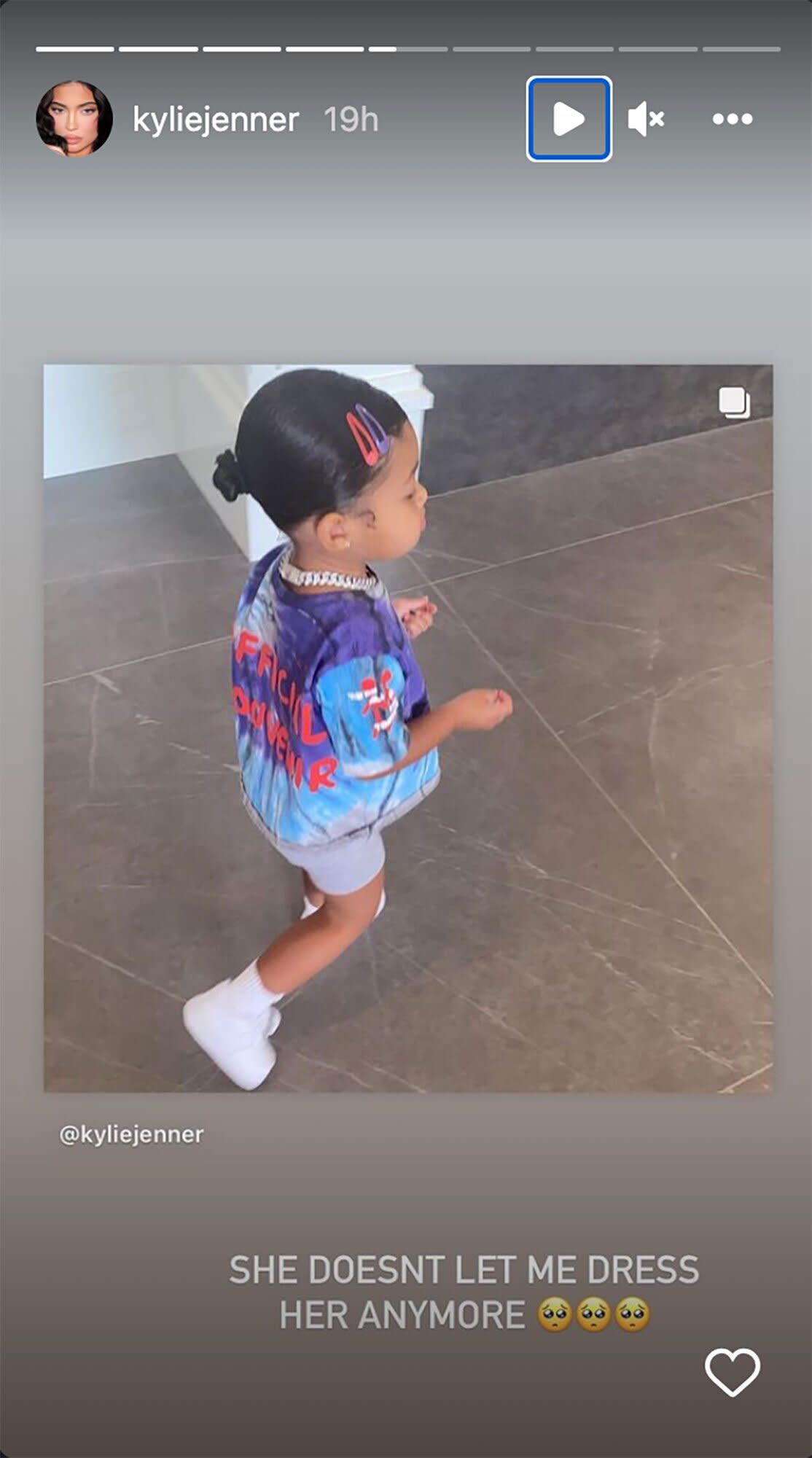 Kylie Jenner Posts Throwback Stormi Outfits and Admits 'She Doesn't Let Me Dress Her Anymore'. https://www.instagram.com/kyliejenner/.