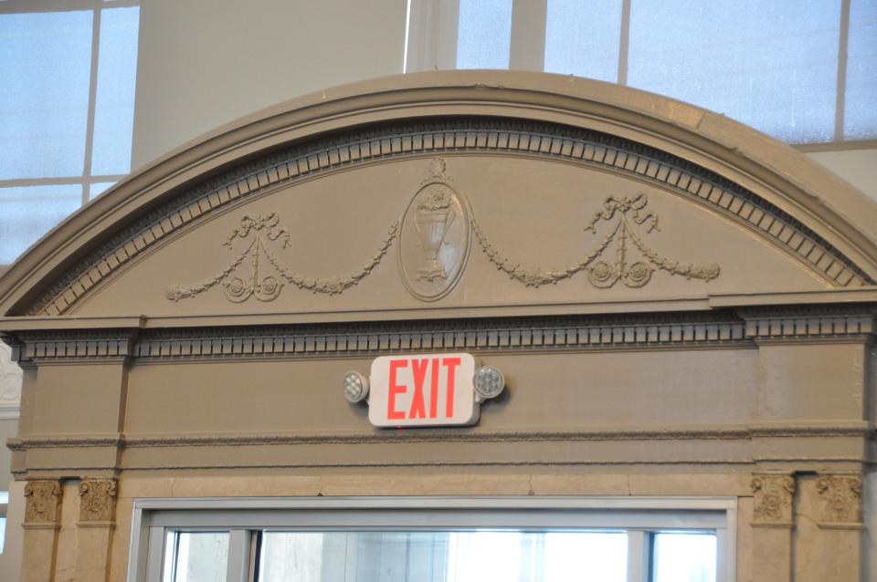 The arched entrance/exit of CenterPoint Church in the former Citizens Bank building in Smyrna.