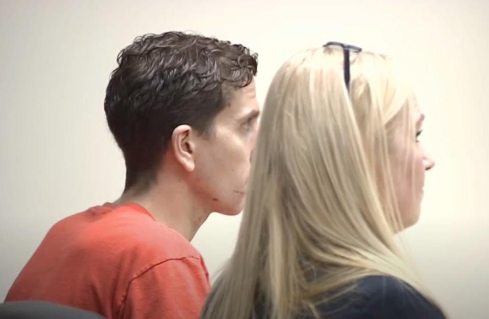 Bryan Kohberger appears to have scratches on his face as he attends his status hearing (WFLA)