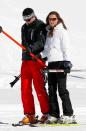 Pictured in 2008 taking a skiing holiday in Switzerland, Prince William and Kate Middleton had just recently reconciled after their much-publicised split in 2007.