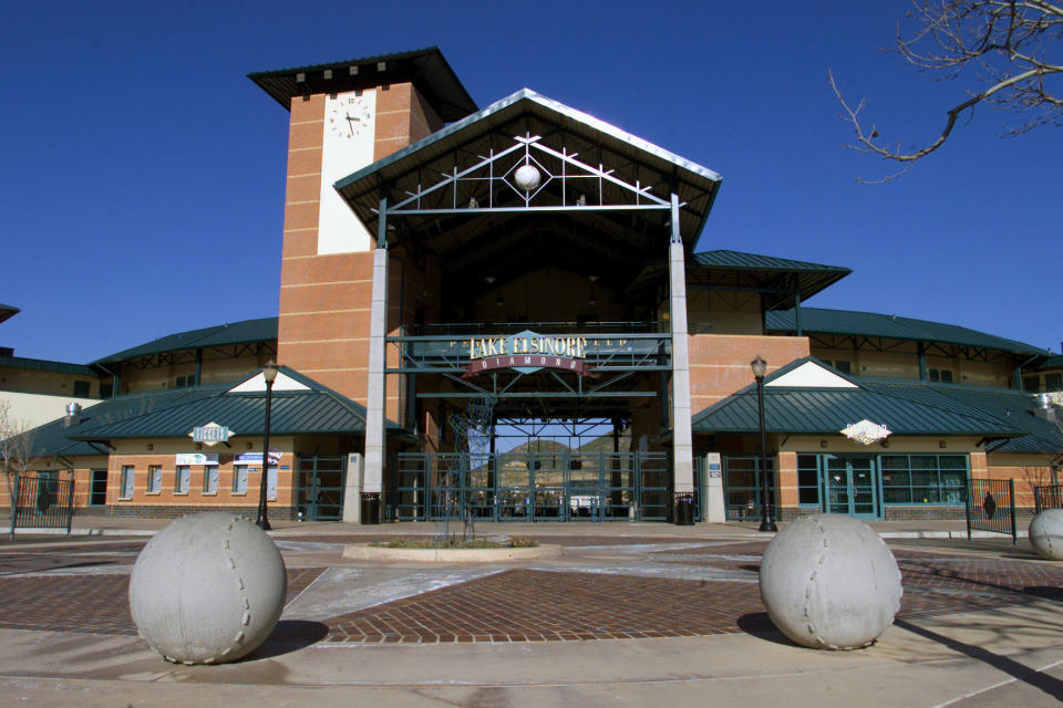 The Lake Elsinore Diamond , Lake Elsinore&#39;s minor league baseball park is located in the southern part of the city. For a Real Estate story about Lake Elsinore. (Photo by Glenn Koenig/Los Angeles Times via Getty Images)