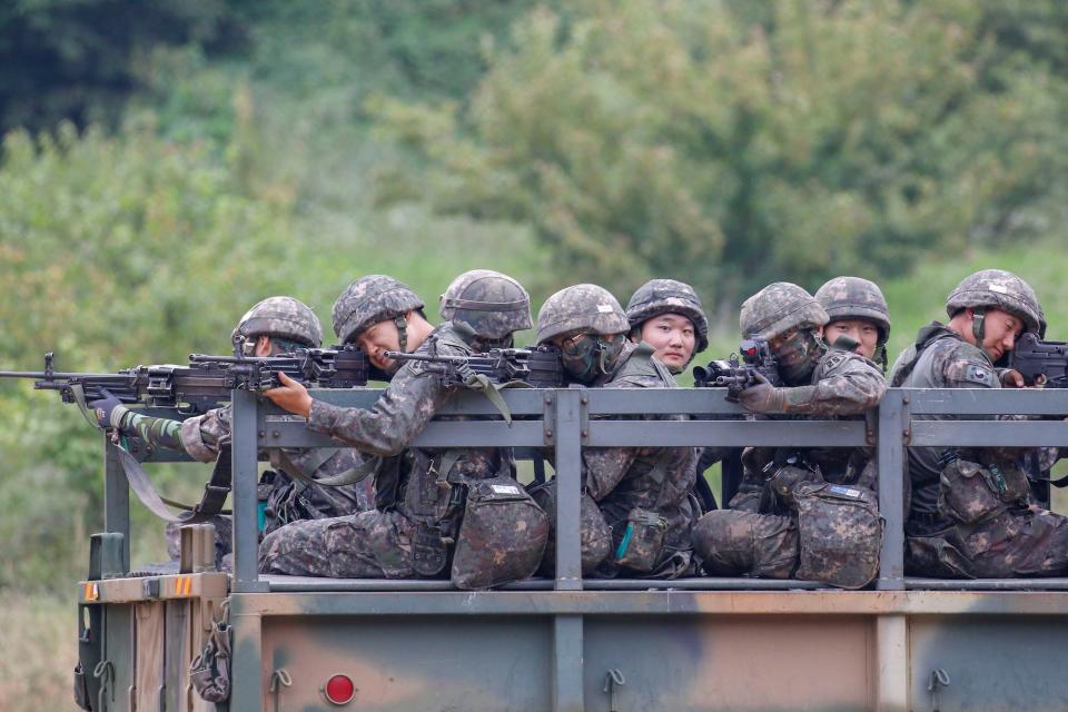 South Korea military soldiers troops