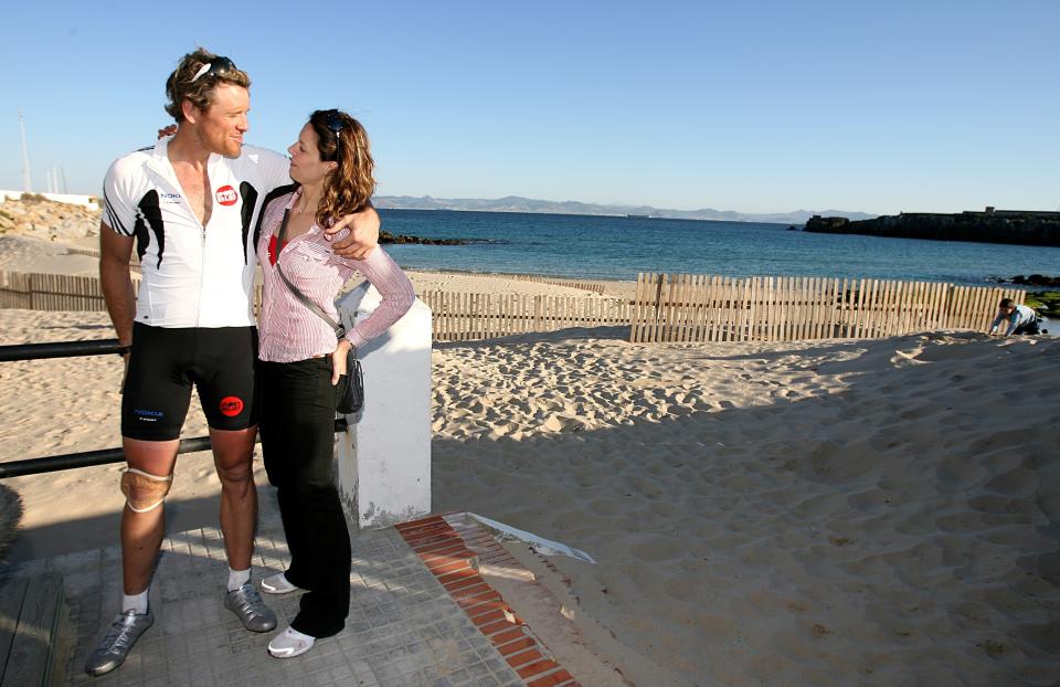 James Cracknell and his wife Beverley Turner arrive in Tarifa, Spain, ahead of his swim attempt with comedian David Walliams, across the Strait of Gibraltar from Spain to Morocco For Sport Relief. To find out more about the charity challenge, please visit www.challengecracknell.com