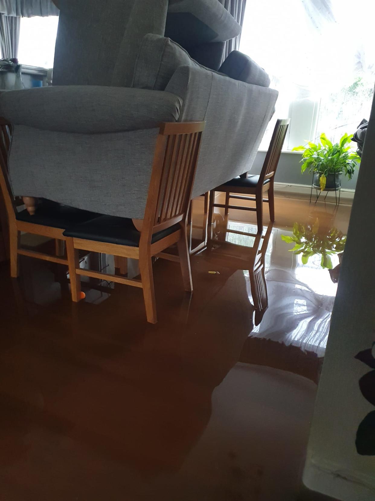 Flooding at a house in Walthamstow