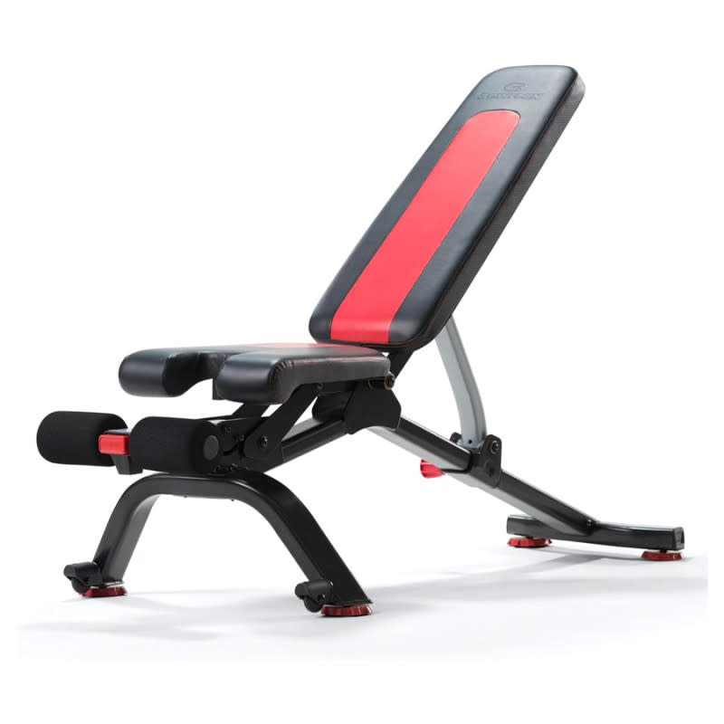 <p>Courtesy of Amazon</p><p>An adjustable bench is the best type of equipment for any serious home gym, particularly if you plan on doing <a href="https://www.mensjournal.com/health-fitness/the-best-dumbbell-workout-for-weight-loss-mens-journal" rel="nofollow noopener" target="_blank" data-ylk="slk:dumbbell pressing exercises;elm:context_link;itc:0;sec:content-canvas" class="link ">dumbbell pressing exercises</a>. This Bowflex 5.1 series is sturdy, comfortable, and versatile, with six adjustable angles—from 90 degrees (upright) down to -20—to accommodate seated overhead presses for the shoulders and incline, flat, and decline chest presses. Any seated exercise is fair game, too. This <a href="http://mensjournal.com/gear/weight-benches" rel="nofollow noopener" target="_blank" data-ylk="slk:weight bench;elm:context_link;itc:0;sec:content-canvas" class="link ">weight bench</a> is perfect for small spaces due to its compact design that flattens for convenient stowing against a wall or under a bed.</p>