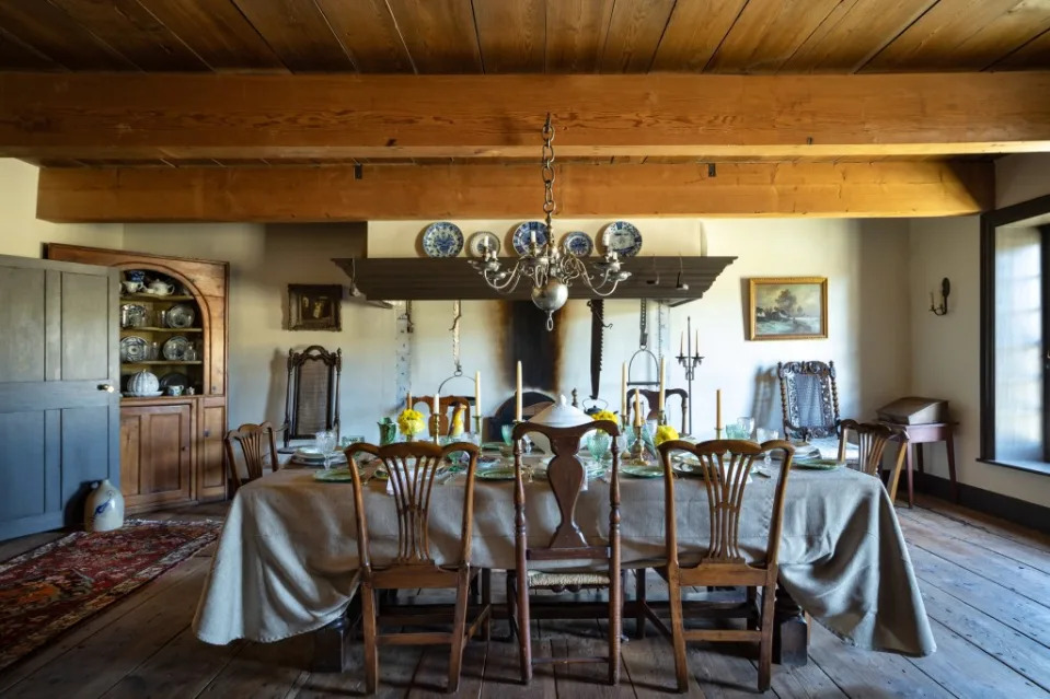 The picture-perfect dining room is in a pre-revolutionary Dutch colonial home that dates to 1766. Ren Nickson