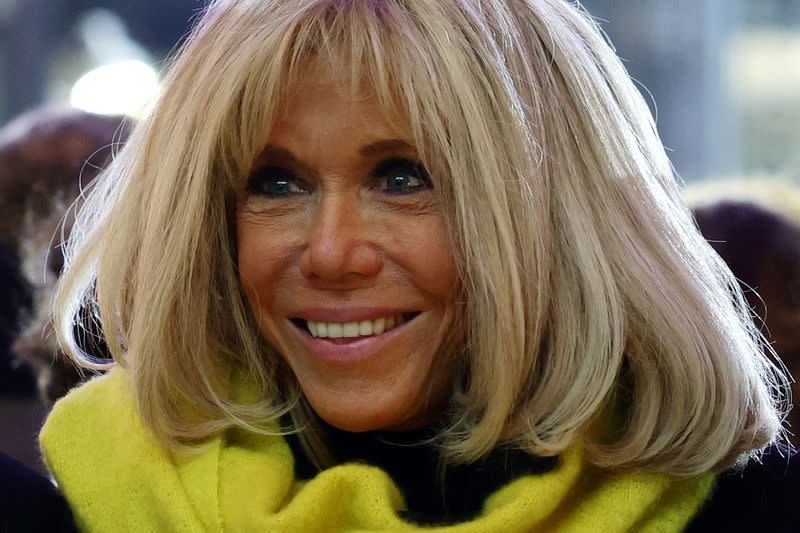 French First Lady Brigitte Macron attends the launching of "Pieces Jaunes 2022" fundraising operation in Paris