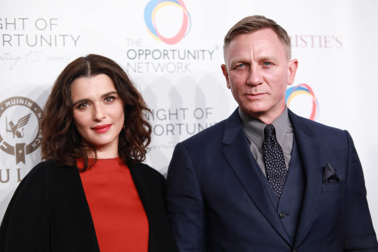 Rachel Weisz and Daniel Craig attend pictured together in April 2018.&nbsp; (Photo: Gonzalo Marroquin via Getty Images)