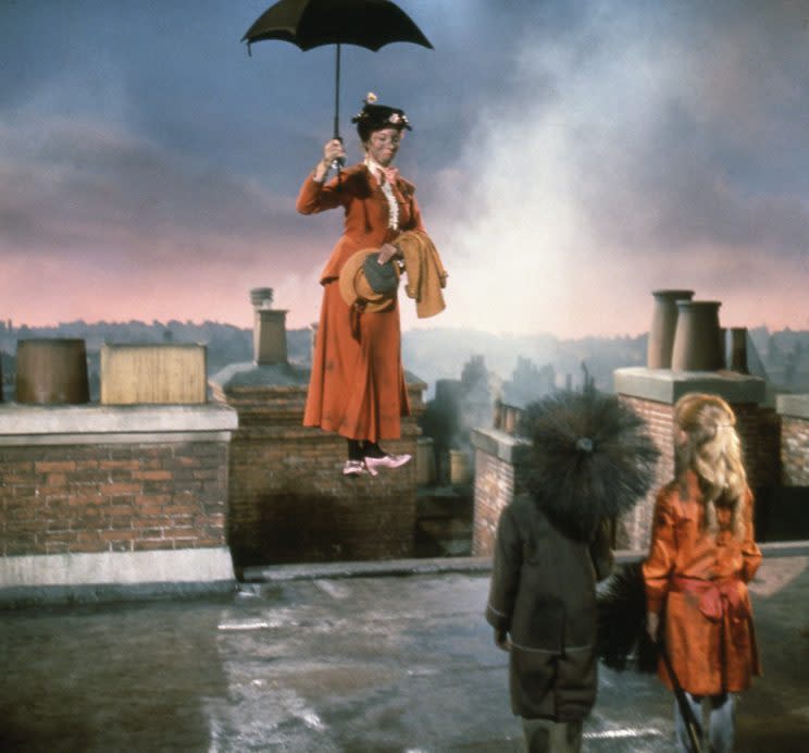 Andrews… reveals stunt gone wrong on Mary Poppins set – Credit: Disney