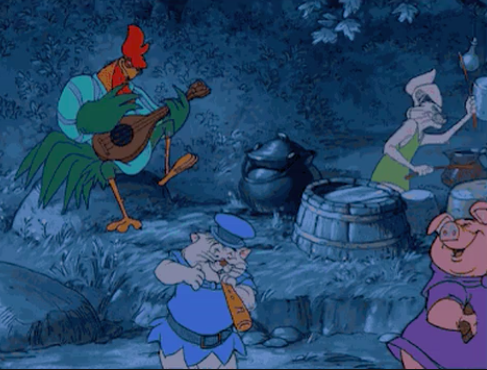 Robin Hood's dance party in the forest