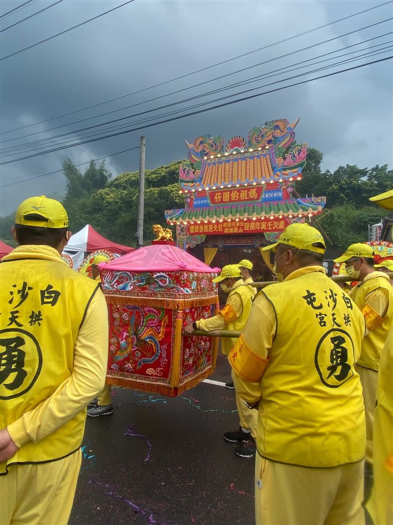 白沙屯媽祖徒步南下北港朝天宮進香。（圖／翻攝自白沙屯拱天宮臉書）