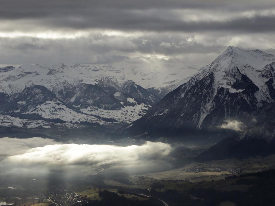 The Alps as seen from a helicopter: AFP