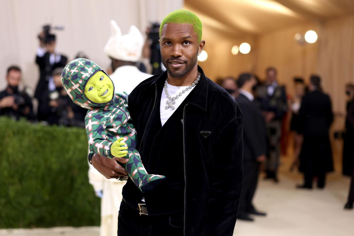 Frank Ocean attends The 2021 Met Gala Celebrating In America: A Lexicon Of Fashion at Metropolitan Museum of Art on Sept. 13, 2021 in New York