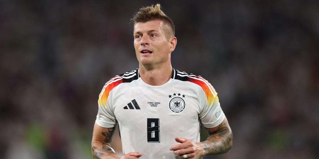 Am Freitag trifft Toni Kroos mit der DFB-Elf im EM-Viertelfinale auf die spanische Mannschaft.<span class="copyright">2024 Getty Images/Dean Mouhtaropoulos</span>