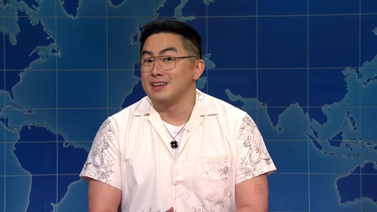  Bowen Yang on Saturday Night Live's "Weekend Update". 