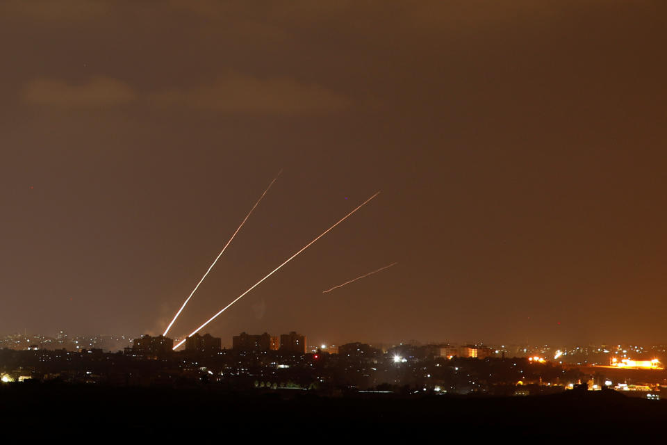 Israeli aircraft strike Gaza after Palestinians fire rockets into Israel