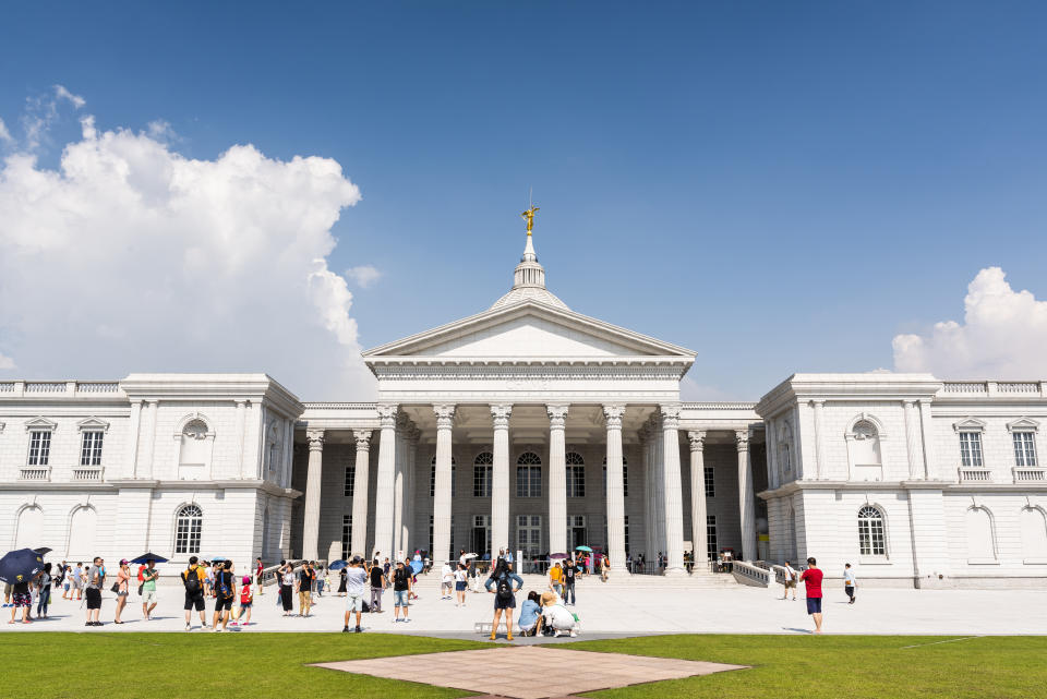 Tainan, Taiwan- August 21, 2016: Tourists visit the Chi Mei Museum in Tainan, Taiwan.