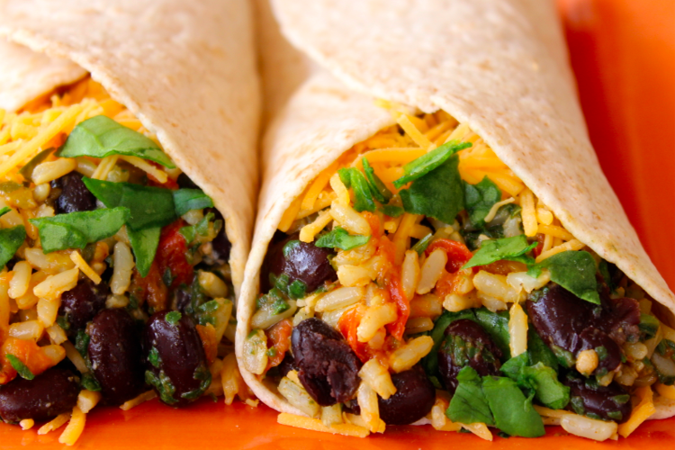 Spinach And Bean Burrito Wrap