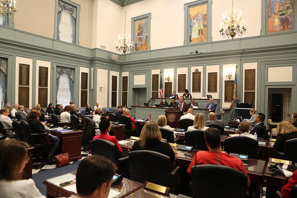 Public comment on House Substitute 1 for House Bill 350 at Legislative Hall in Dover on Wednesday, March 27, 2024.