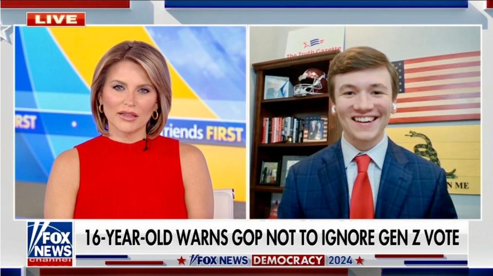 Tuscaloosa native Brilyn Hollyhand makes an appearance on "Fox and Friends" in 2021.