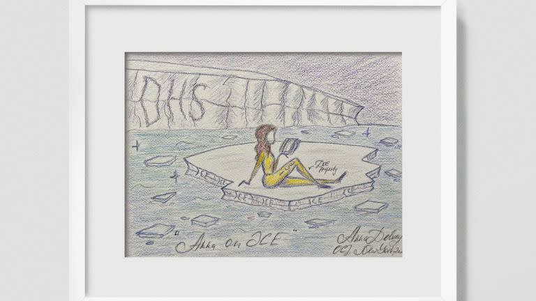 "Anna on Ice", el autorretrato en lápiz realizado por Anna Sorokin, que adoptó el apellido Delvey 