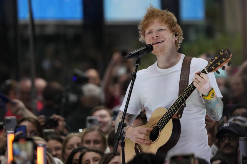 Ed Sheeran performs on NBC's "Today" show at Rockefeller Plaza