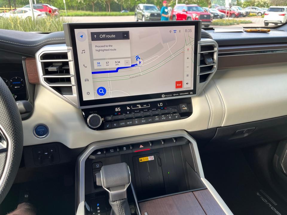 The 2023 Toyota Sequoia SUV Capstone with  14-inch touch screen.