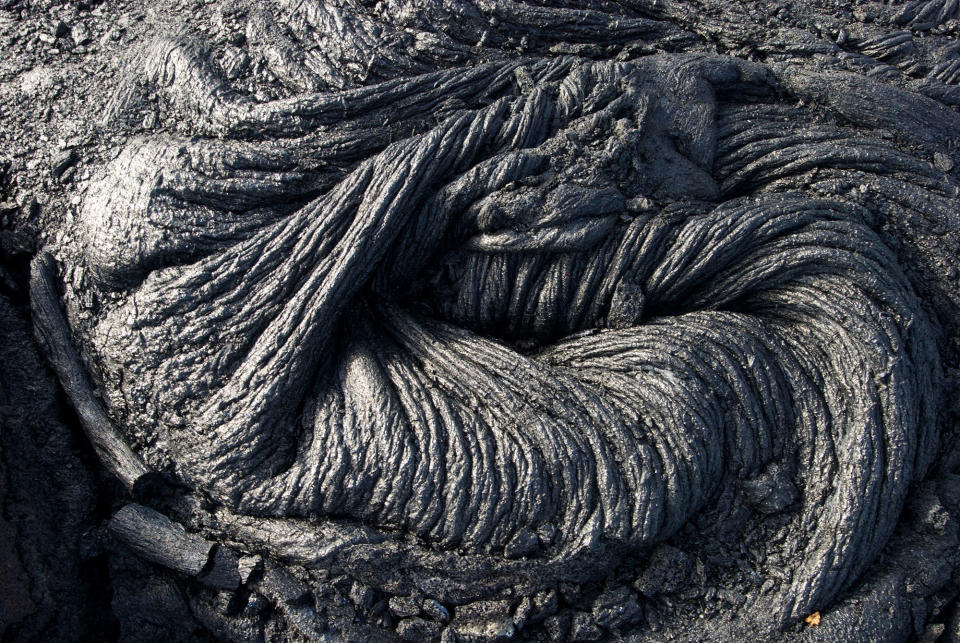 Lava from Hawaii’s volcano, Kilauea, oozes into the ocean