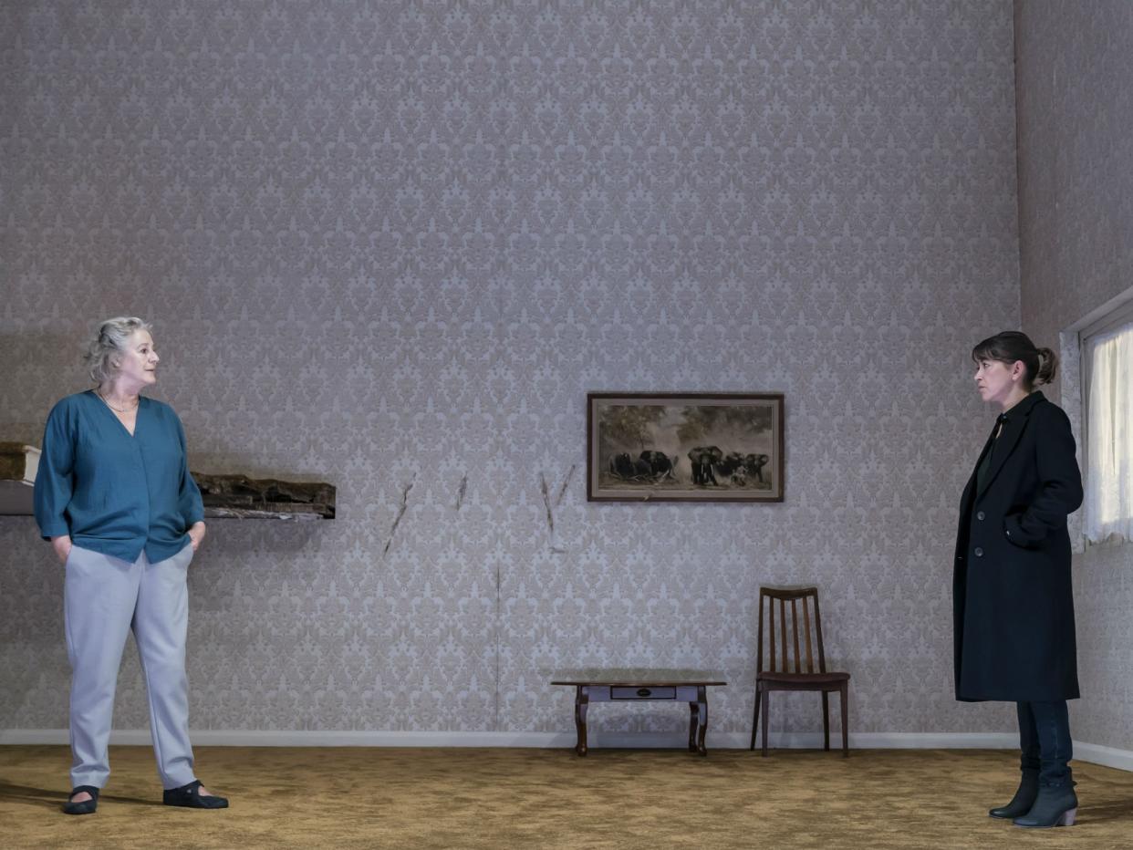 Maggie Steed and Nicola Walker in Mark Ravenhill’s ‘The Cane’: Johan Persson