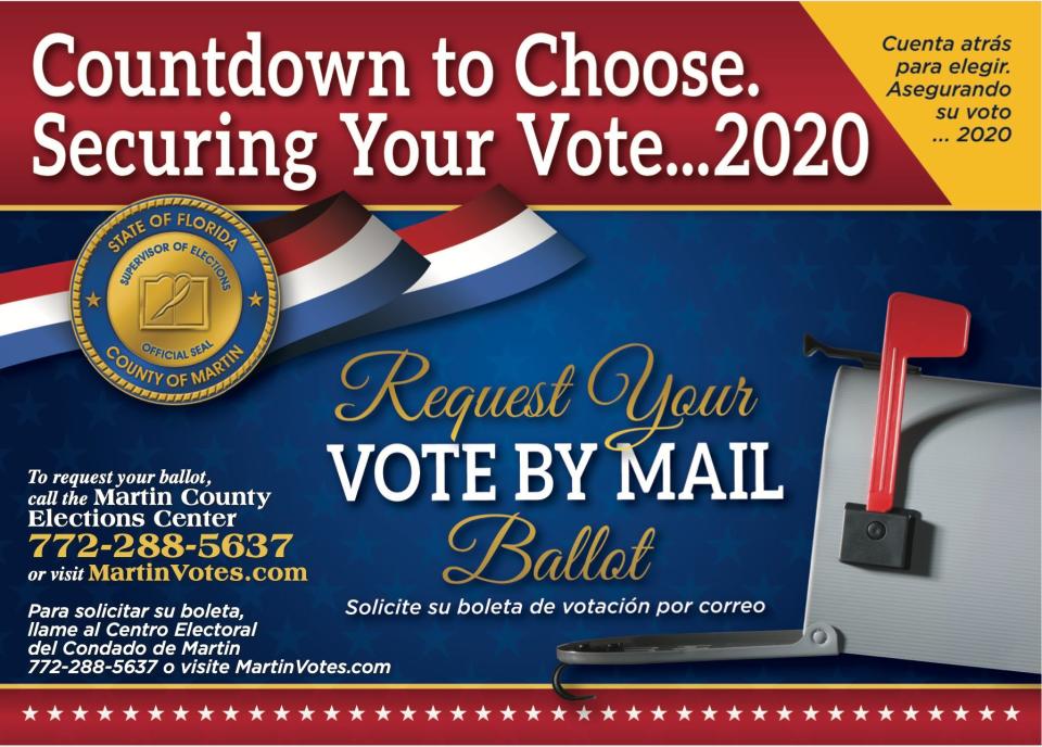 A flyer sent to registered voters in Martin County, Florida, informing them about how to request a mail ballot for the 2020 elections. (Photo: Martin County Supervisor of Elections)