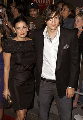 Demi Moore and Ashton Kutcher at the New York premiere of 20th Century Fox's Live Free or Die Hard