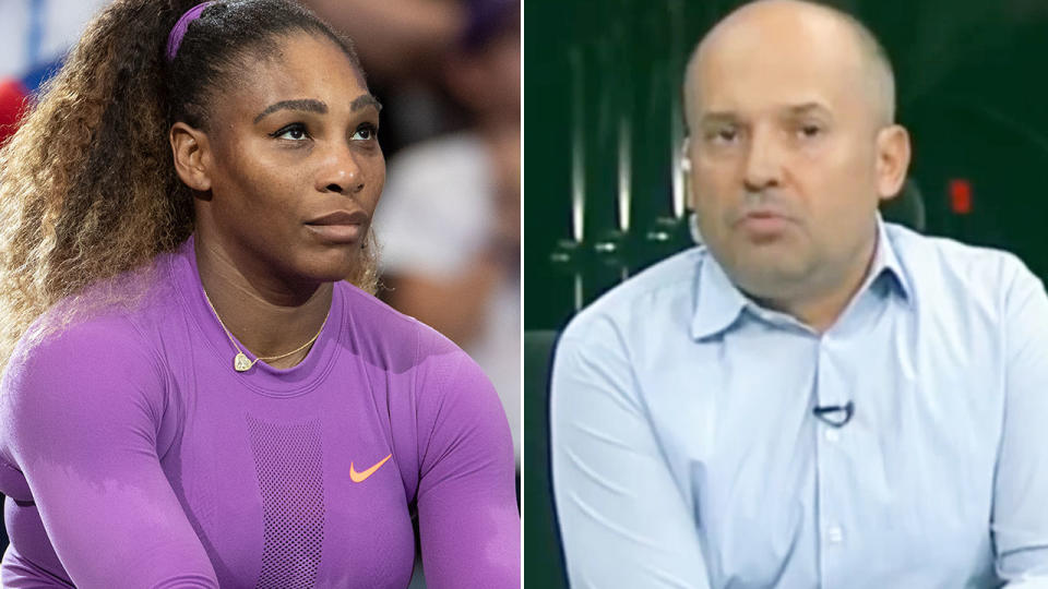 Serena Williams and Radu Banciu, pictured here during the US Open final.