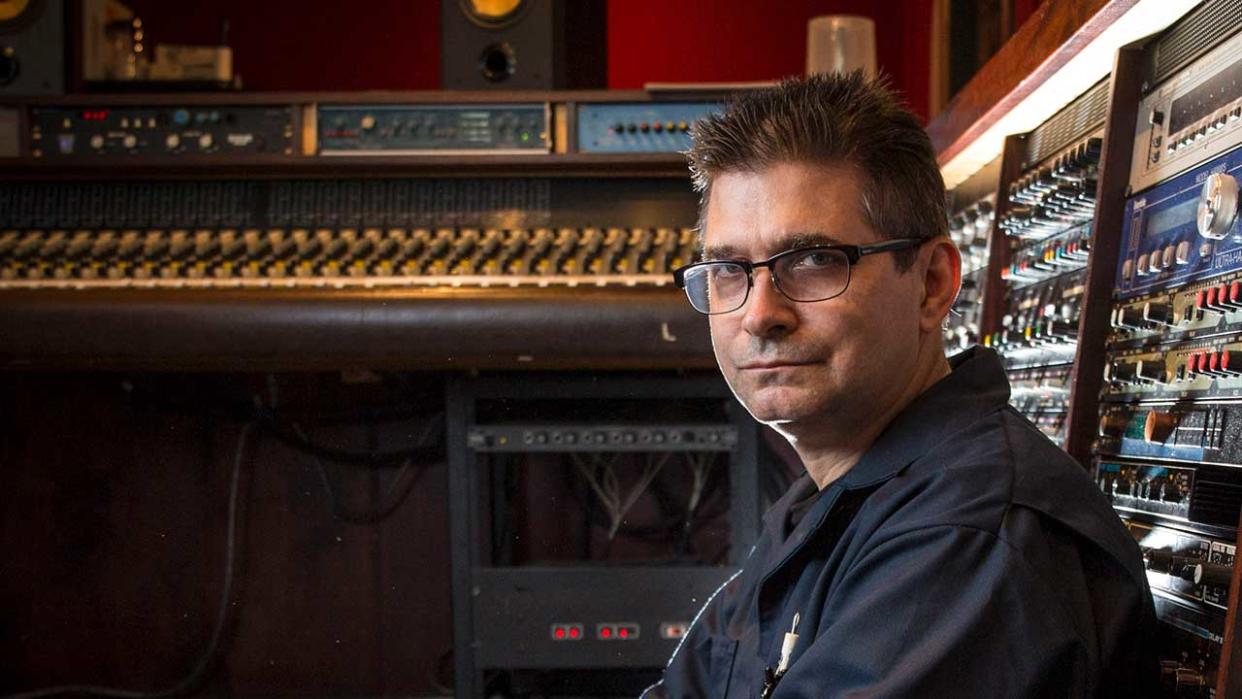  Steve Albini poses for a portrait in his studio Thursday, July 24, 2014 in Chicago. 
