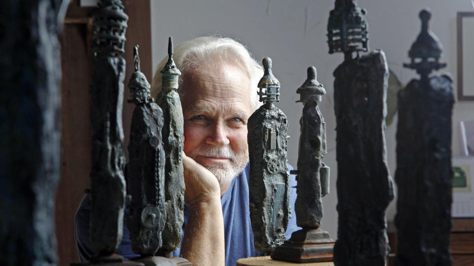 Actor and artist Tony Dow, pictured at his Topanga, Calif. studio in 2012.  / Credit: Reed Saxon/AP