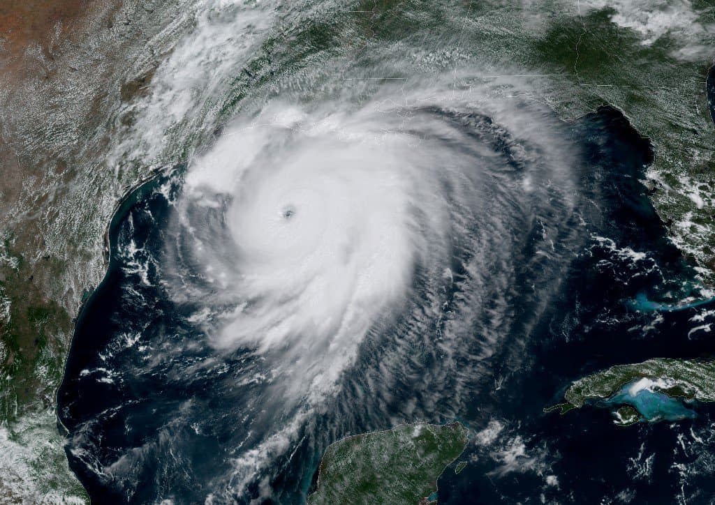 Image satellite de l'ouragan Laura dans le golfe du Mexique, se dirigeant vers la Louisiane. - NOAA/GOES 