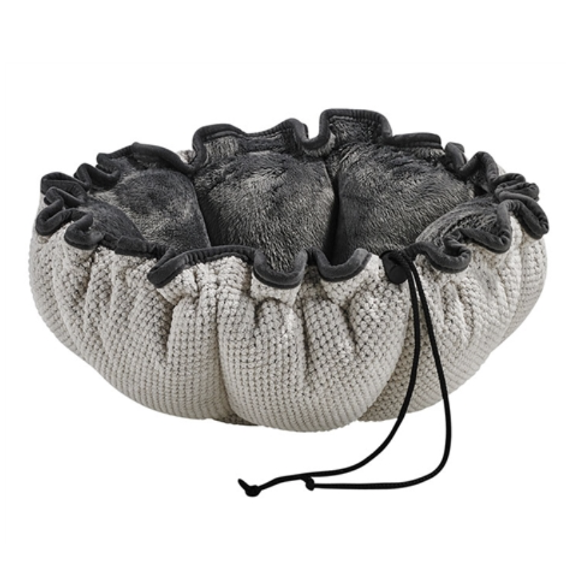 Buttercup Bed Aspen Chenille (Grey Teddy Faux-Fur Inside)