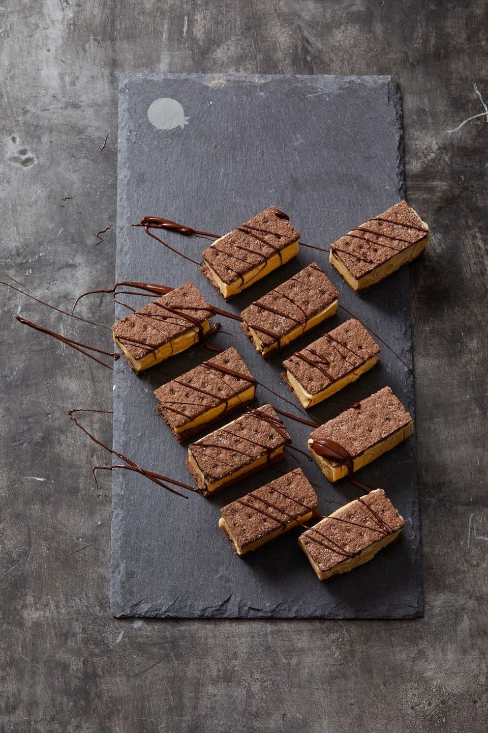 Chocolate and Pumpkin Ice Cream Sandwiches