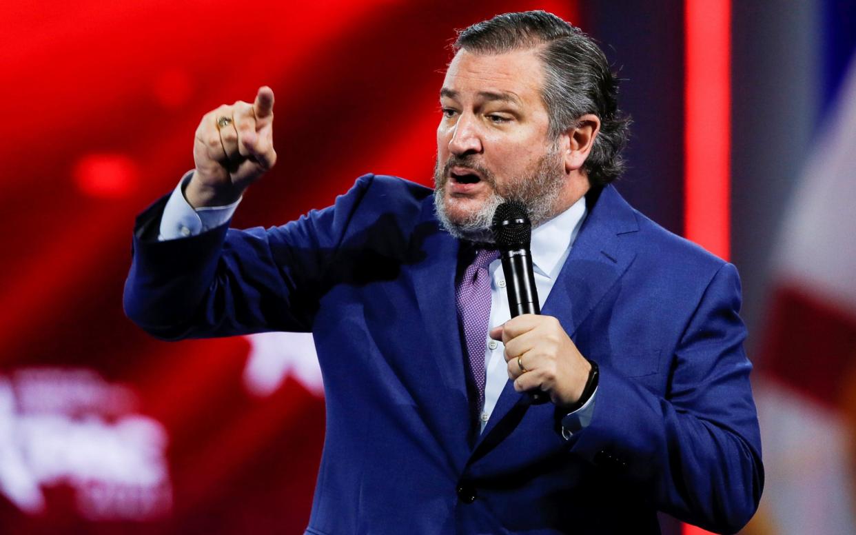 Senator Ted Cruz of Texas speaking at the Conservative Political Action Conference (CPAC) in Orlando - JOE SKIPPER /REUTERS