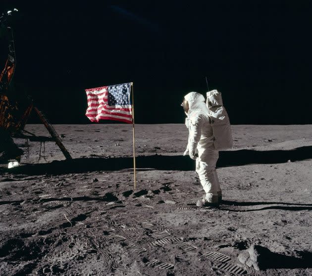 Apollo 11 flag salute