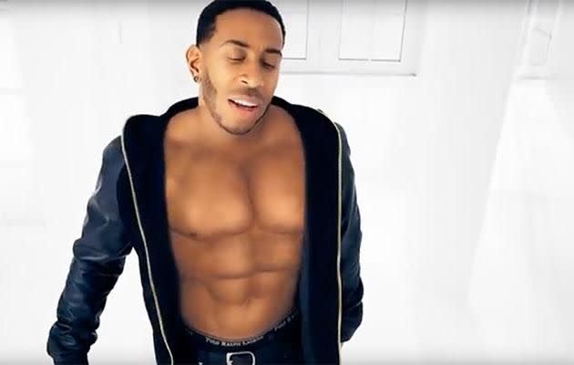 The offending abdominals. Source: Ludacris/YouTube