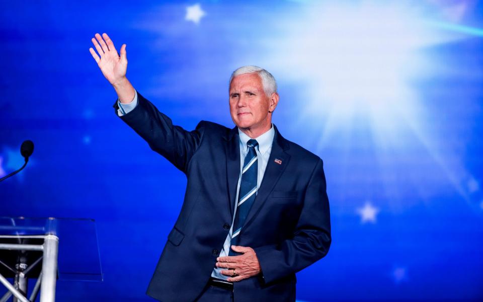 Mike Pence has attempted to walk a fine line between distancing himself from Donald Trump while taking credit for the administration's achievements - JIM LO SCALZO/EPA-EFE/Shutterstock 